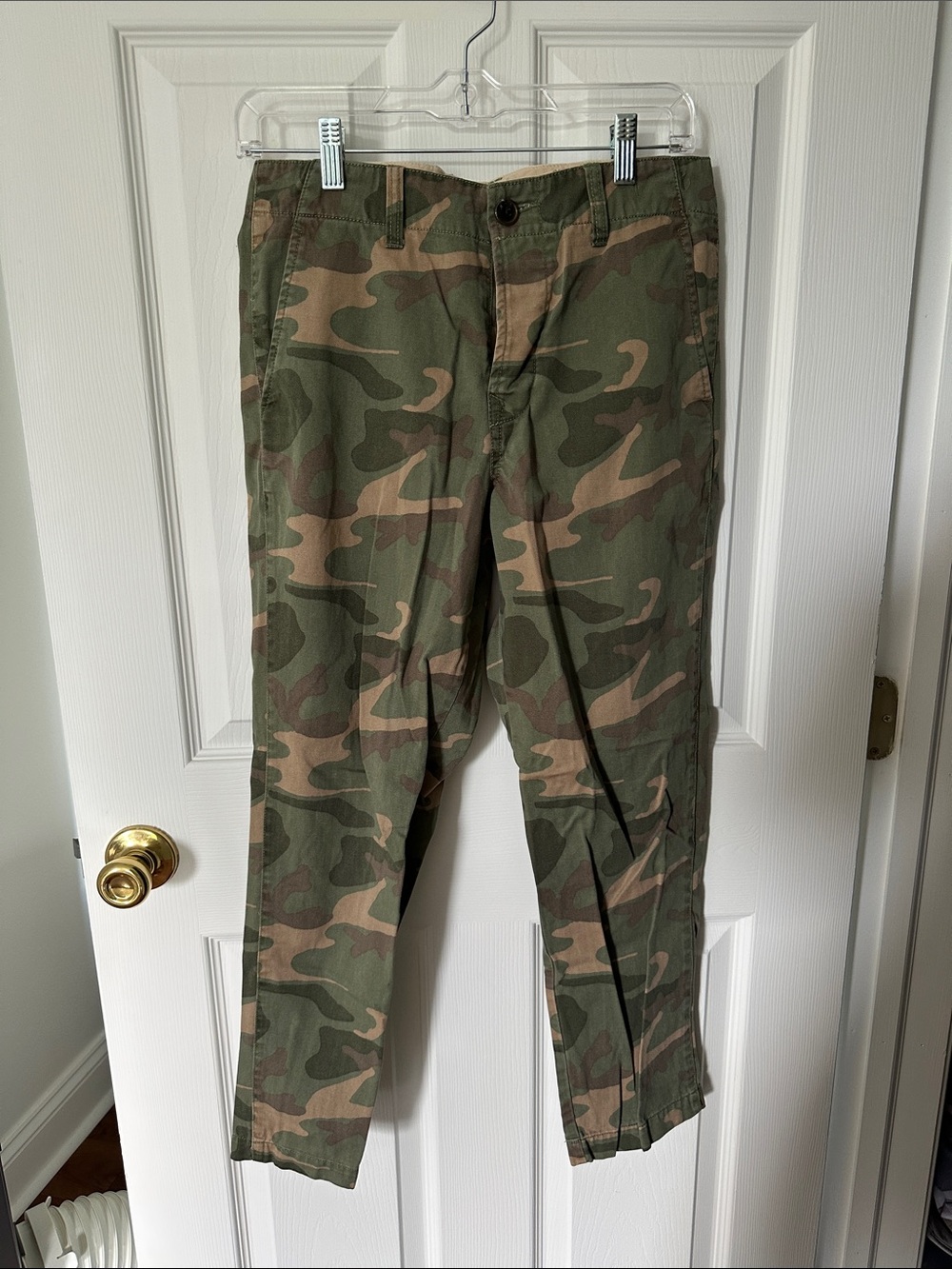 Madewell Camo Straight-Leg Pants - Olive & Tan